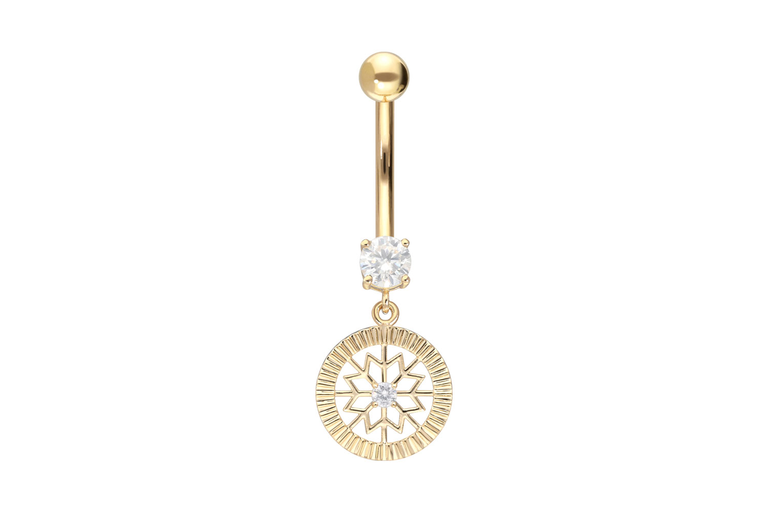 18 Karat Gold Bananabell Piercing MOISSANIT + STERN